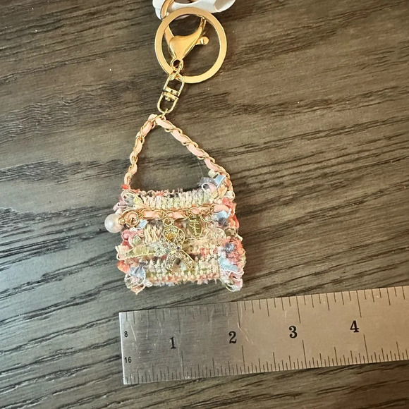 Novelty Mini Handbag Shape Charm Pendant Or Key Ring Colorful NWOT - Picture 4 of 6